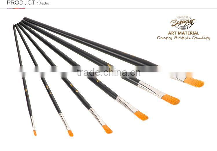 Wholesale High Quality Nylon Artist Paint Brush Set 6, Professional Artist Painting Brush For Painting in China