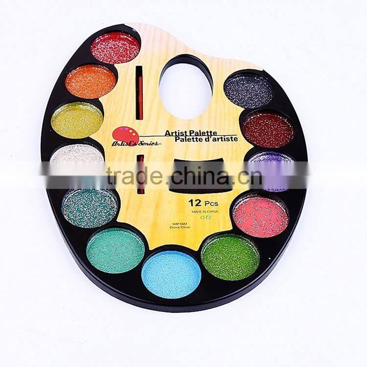 2016 Hot Sale 12 Color Palette Shaper Watercolor Cake, Water Color