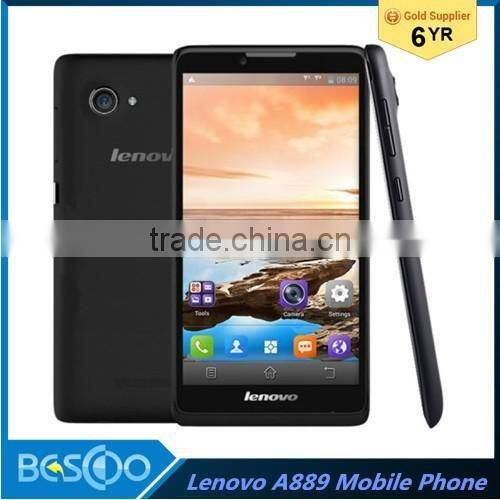 Original Lenovo A889 mobile phone IPS 6.0" MTK6582 Quad-Core WCDMA WIFI 1G RAM 8G ROM Android 4.2 ,8.0MP Dual sim Smart Phone