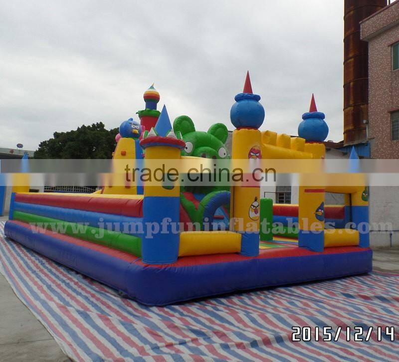 2016 Giant Inflatable Game Park 10mx6m Inflatable entertainment city with Large slide Inflatable jumping zone