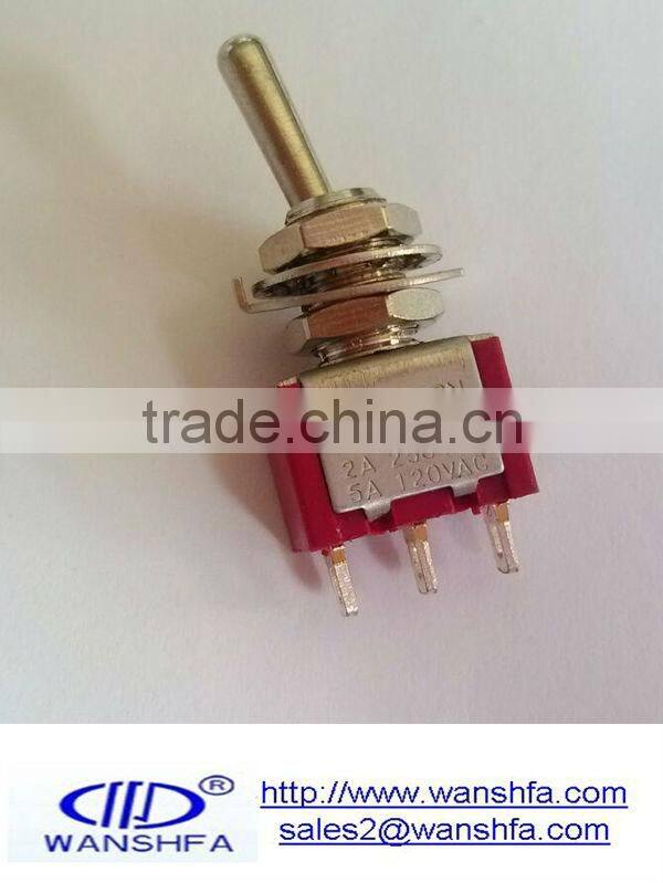 Red color small toggle switch