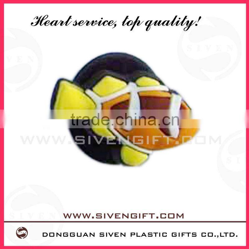 Low price pretty cat shape shoe decoration/sof pvc shoe decoration