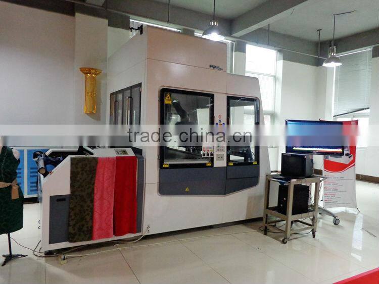 Laser engraving textiles of garment fabric laser engraving machine 1.6X1.6m
