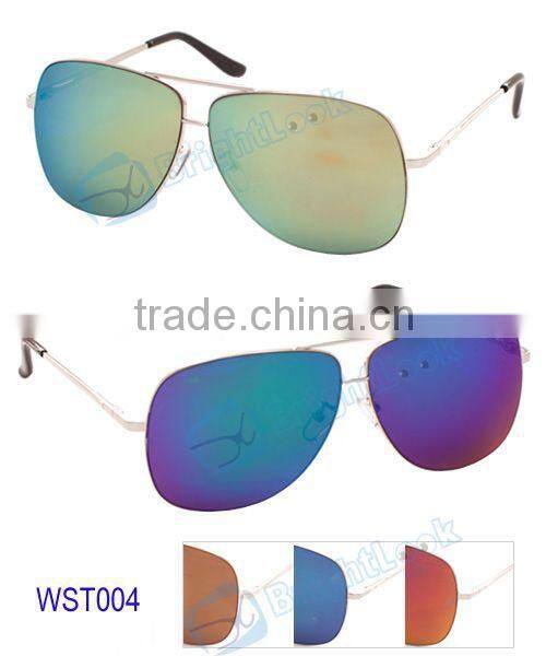 Cheap metal sunglasses with color lenses ,UV 400 lenses