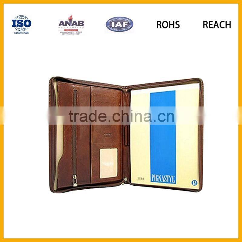 Leading Office Supplier Creative Design Leather Notebook Cover Presentation Cover Document Cover