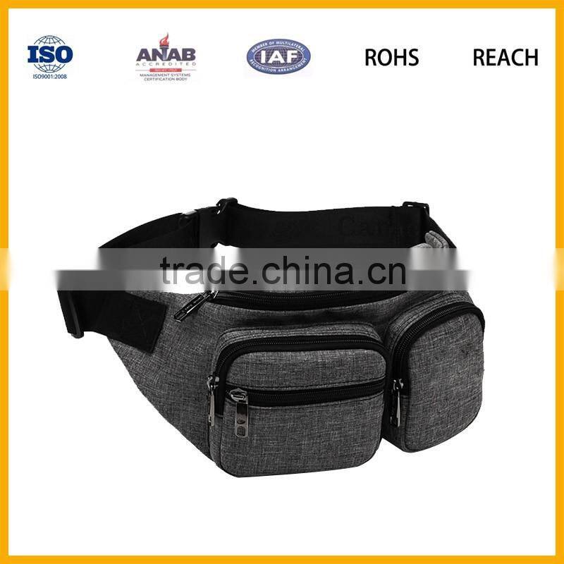 Hot Sale Elegant Foldable Nylon Waist Bag with Mobile Phone pocket for Running, cycling, business