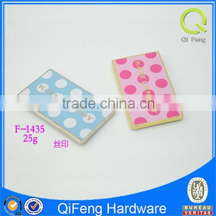 Rectangle shape logo metal tag engraved logo metal tag silk screen logo Q-3377