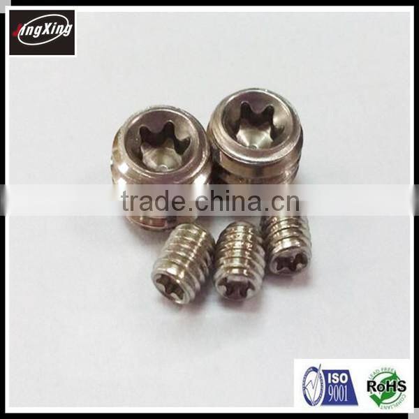 M2 x 3 stainless steel DIN 914 set screw with cone point/taper point