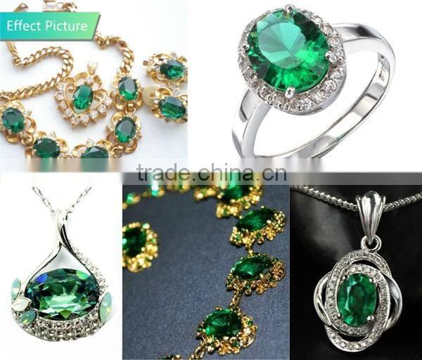 Synthetic spinel round brillant cut 152# dark green electric stone for waxing