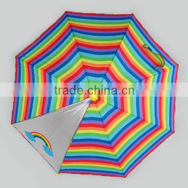 high quality rainbow straight kids umbrella