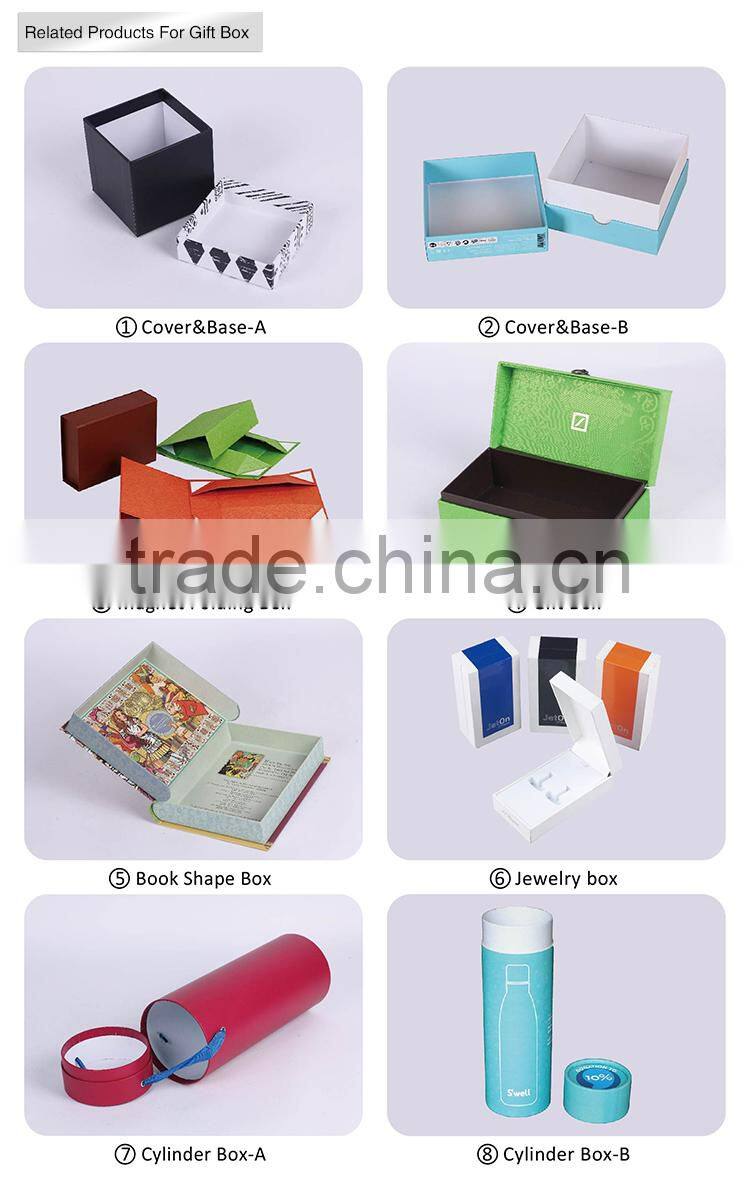 Round Shape Package Cardboard Hat Box With Ribbon