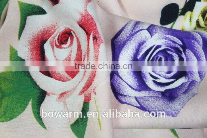 Rayon Satin Printed Fabric