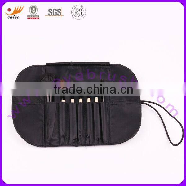 Eya 7pcs Travel Cosmetic Brush Set with Black Bag