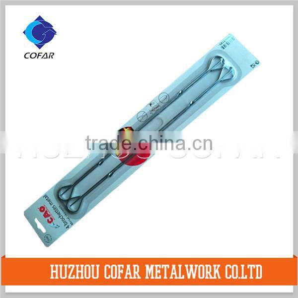 High quality metal bbq sticks with chrome