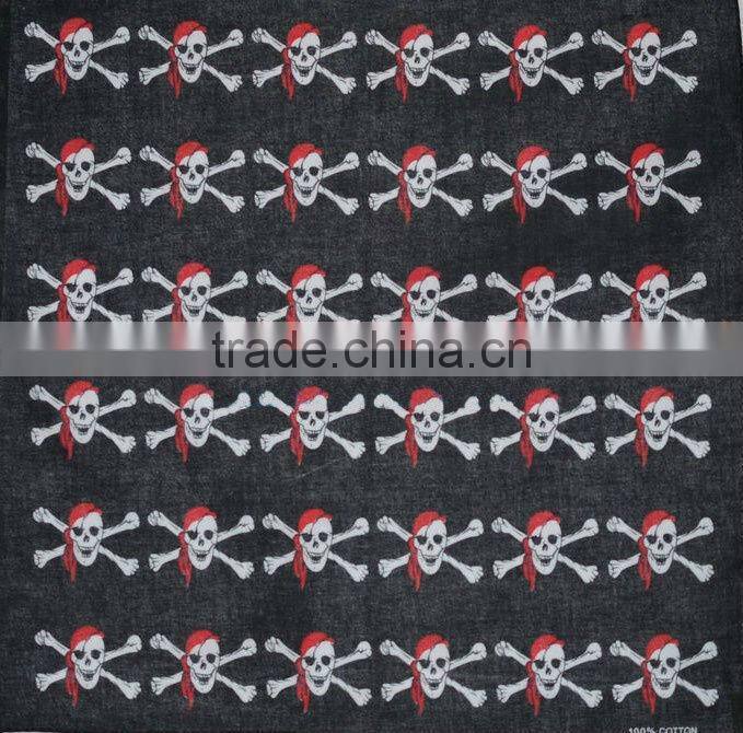 Hot 100% Cotton 22x22" Double Sided Printing Head Wrap Scarf Wristband Bandanas