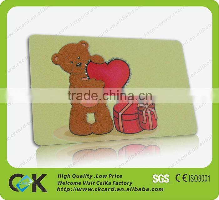 OEM service pile coating plastic card flocking printing
