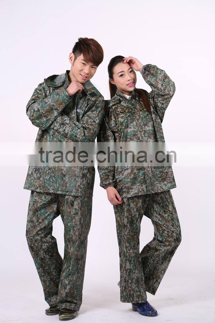 OEM factory cheap waterproof breathable pvc rain gear suit