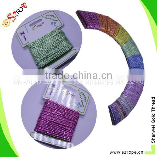 2mm color rope, colored pp braided rope