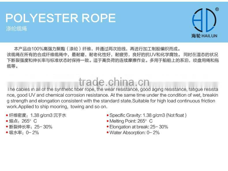 12-ply non-absorbent polyester rope