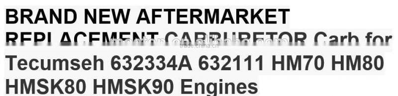 Carburetor For TECUMSEH 632334A HM70 HM80 HMSK80 HMSK90 Carb With Gasket