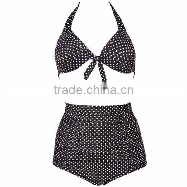 2017 high waist swimwear with colorful style