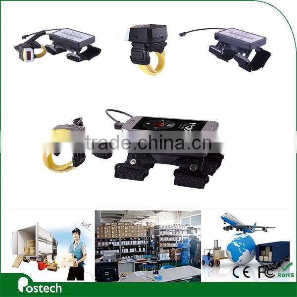 Bluetooth 1D 2D barcode scanner with wearable IOS /android / win data collector terminal WT01