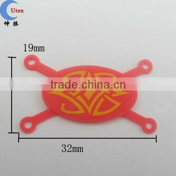 red with picture printing cheap silicone bracelet parts