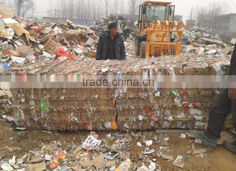 Hydraulic horizontal semi-automatic baler machine for scrap paper, cardboard, plastic YB3-80T