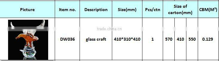 elegant eagle shape carve murano glass sculpture wholesale