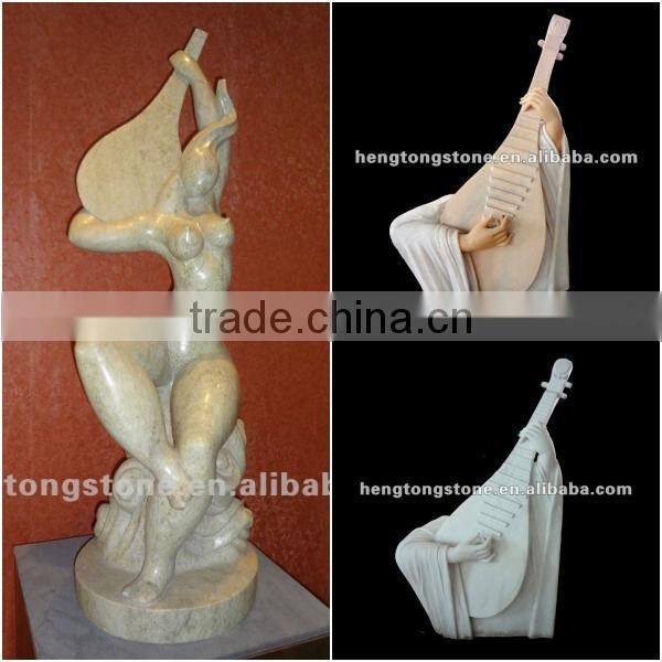 White Marble Stone Abstract Statue Carving