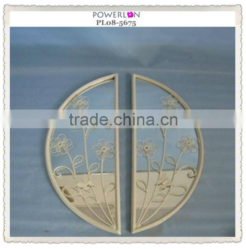 Round Decorative Metal Wall Days Decor Mirror