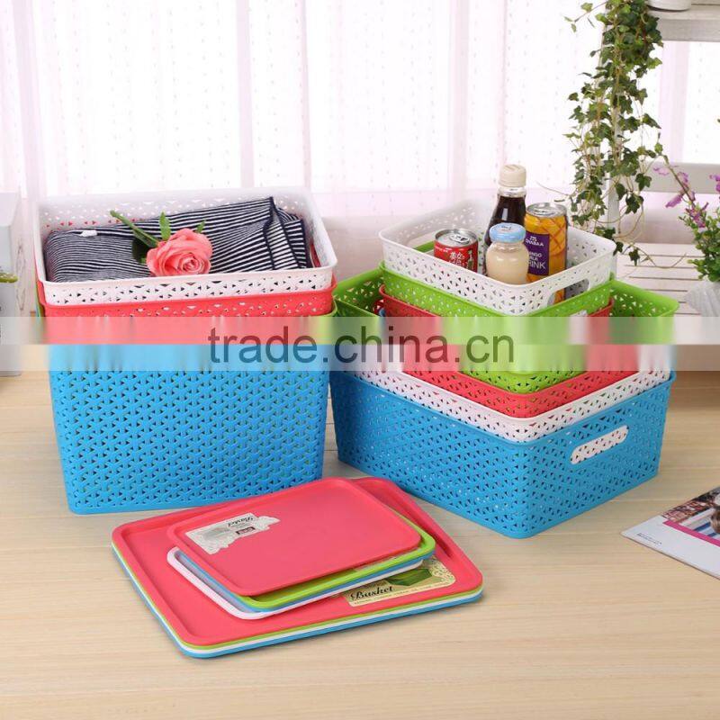 N518 House Hold Plastic Storage Box Big Storage Organizer Home Storage Basket
