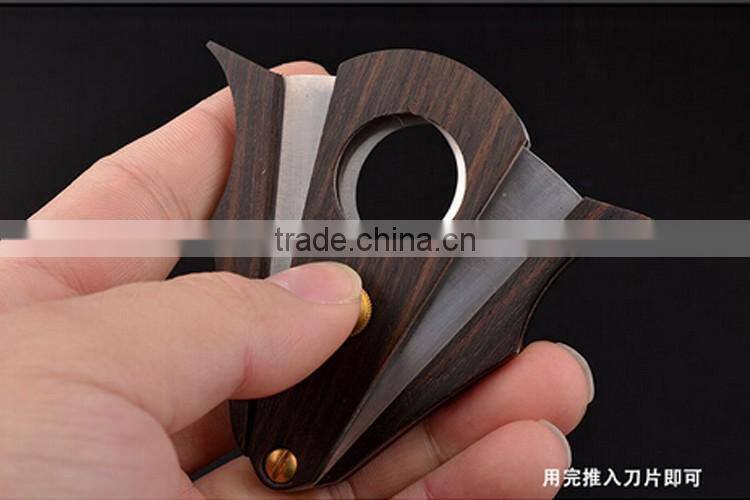 Black walnut wood cigar cutter