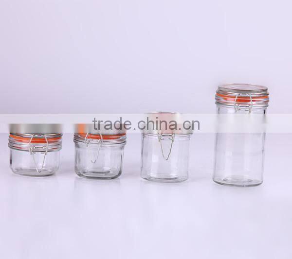 high quality cheap glass jam jar with tin cover