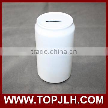 sublimation printable white ceramic saving bank,ceramic money bank