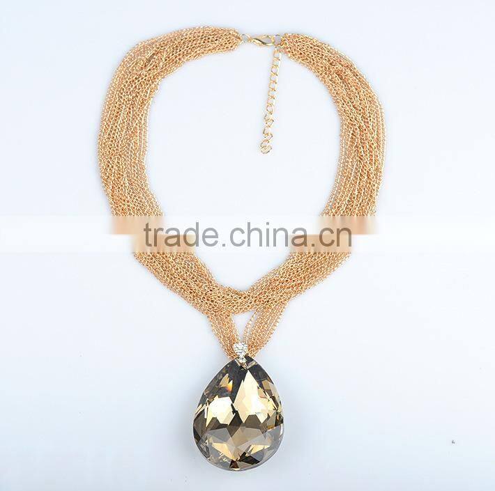 Handmade new design women fashion alloy jewelry necklace