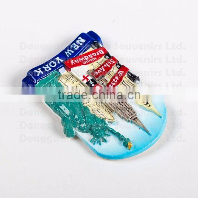 American tourist souvenirs New York city 3d resin custom fridge magnet