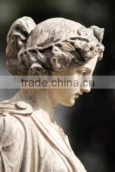 Polished Stone Greek Woman Statue
