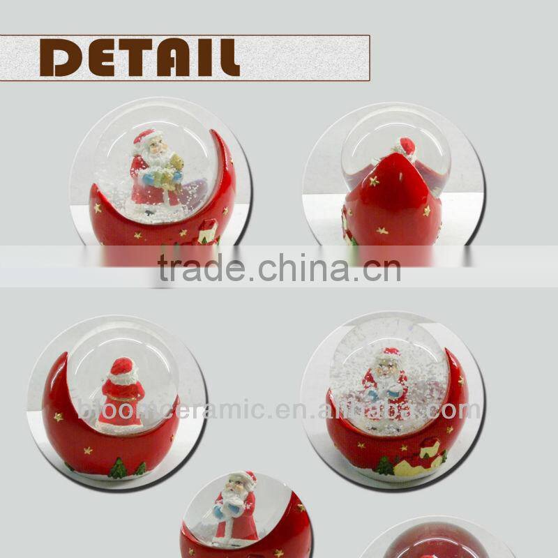 Santa cute resin glitter water ball