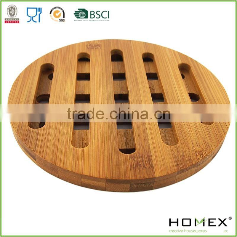 Round Bamboo Coaster/Bamboo Trivet/Homex_FSC/BSCI Factory