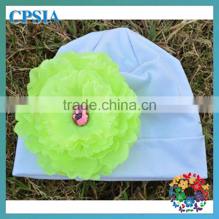 white cotton hats with flower new arrival cotton Baby Beanie Hats cotton slouch hat
