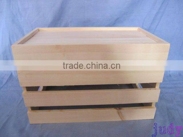 Nature color pine wood crates wholesale