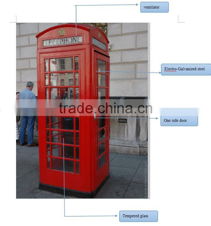 steel metal public telephone booth for sale with 32 years experience