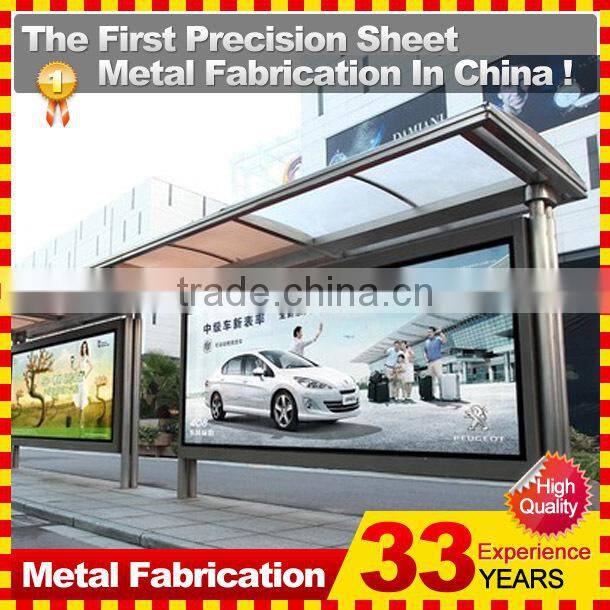 2015 new design bus kiosk shelters with advertising billboard