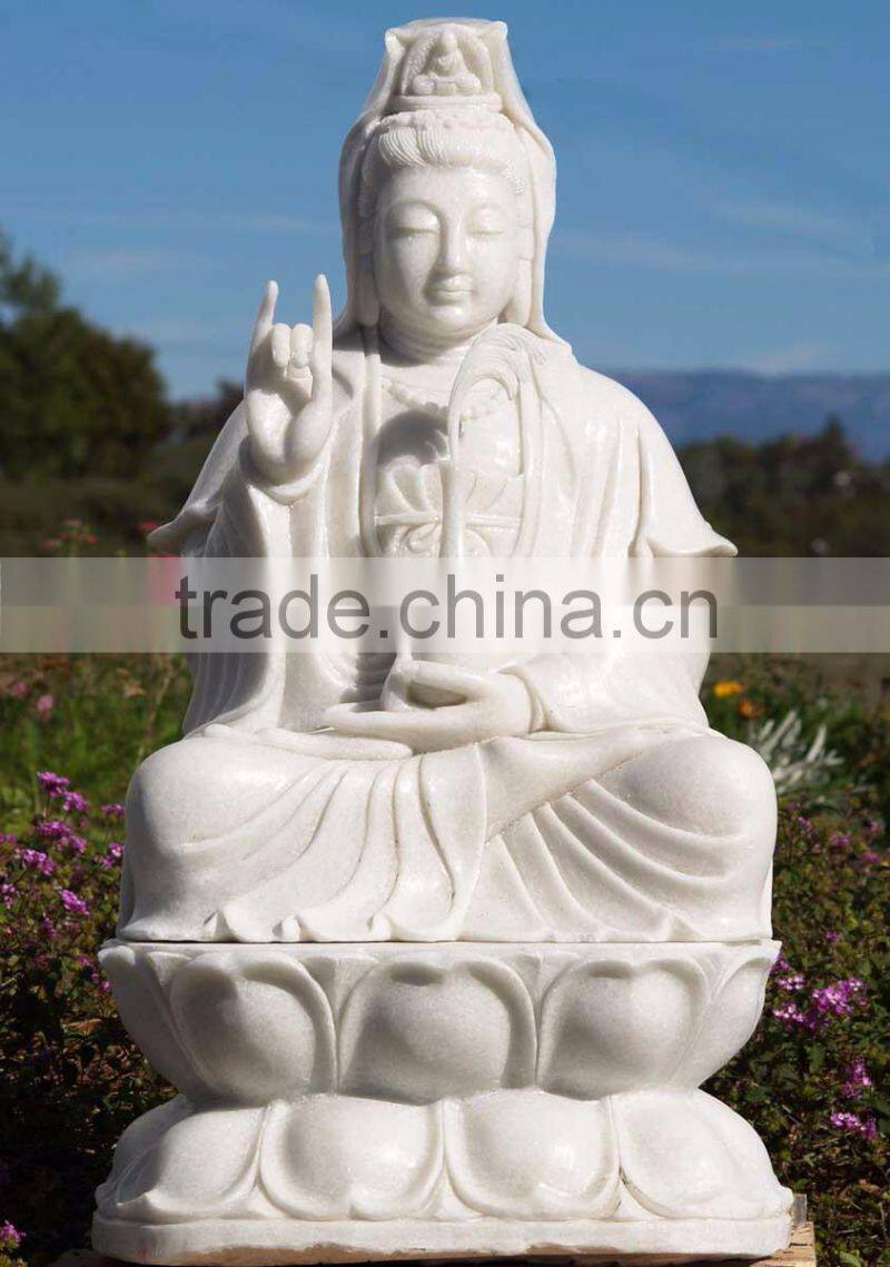 chinese stone carving marble sculpture handcarved Kwan Yin vietnam marble sculptures