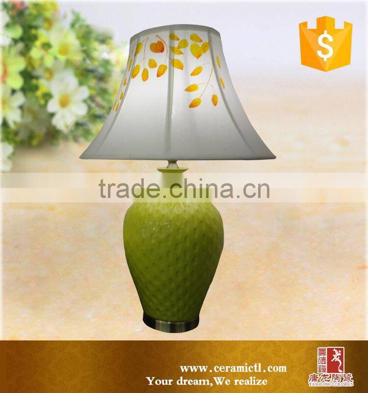 Round blue antique vintage porcelain table lamps