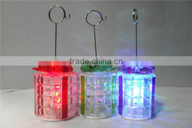 high quality hot sale acrylic led christmas decor name card holder with mini gift box