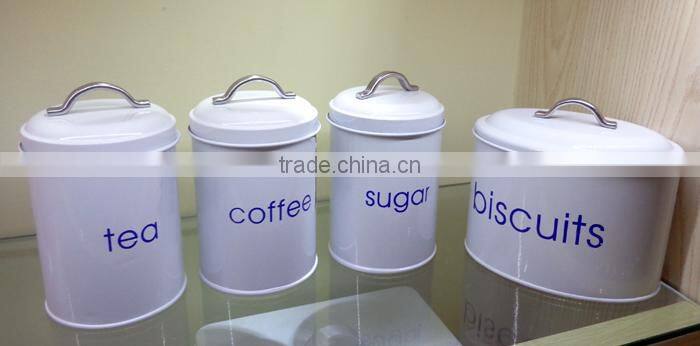 tea sugar coffee canisters set for kitchen use