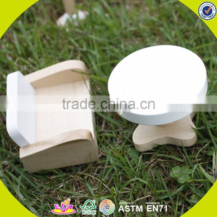 2017 newest baby wooden doll furniture, top fashion kids wooden doll furniture, best chiodren wooden doll furniture W06B045