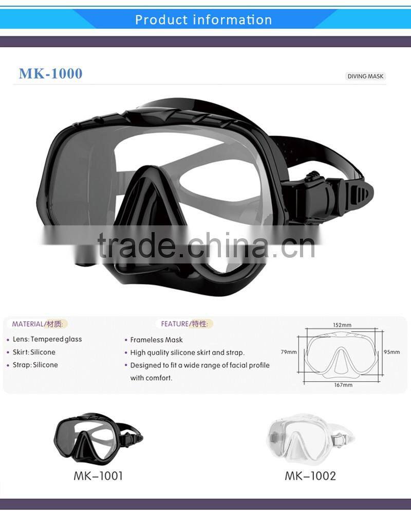 adult scuba dive mask snorkel set